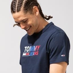 Tommy Hilfiger TJM Color Corp Logo Erkek Lacivert T-Shirt