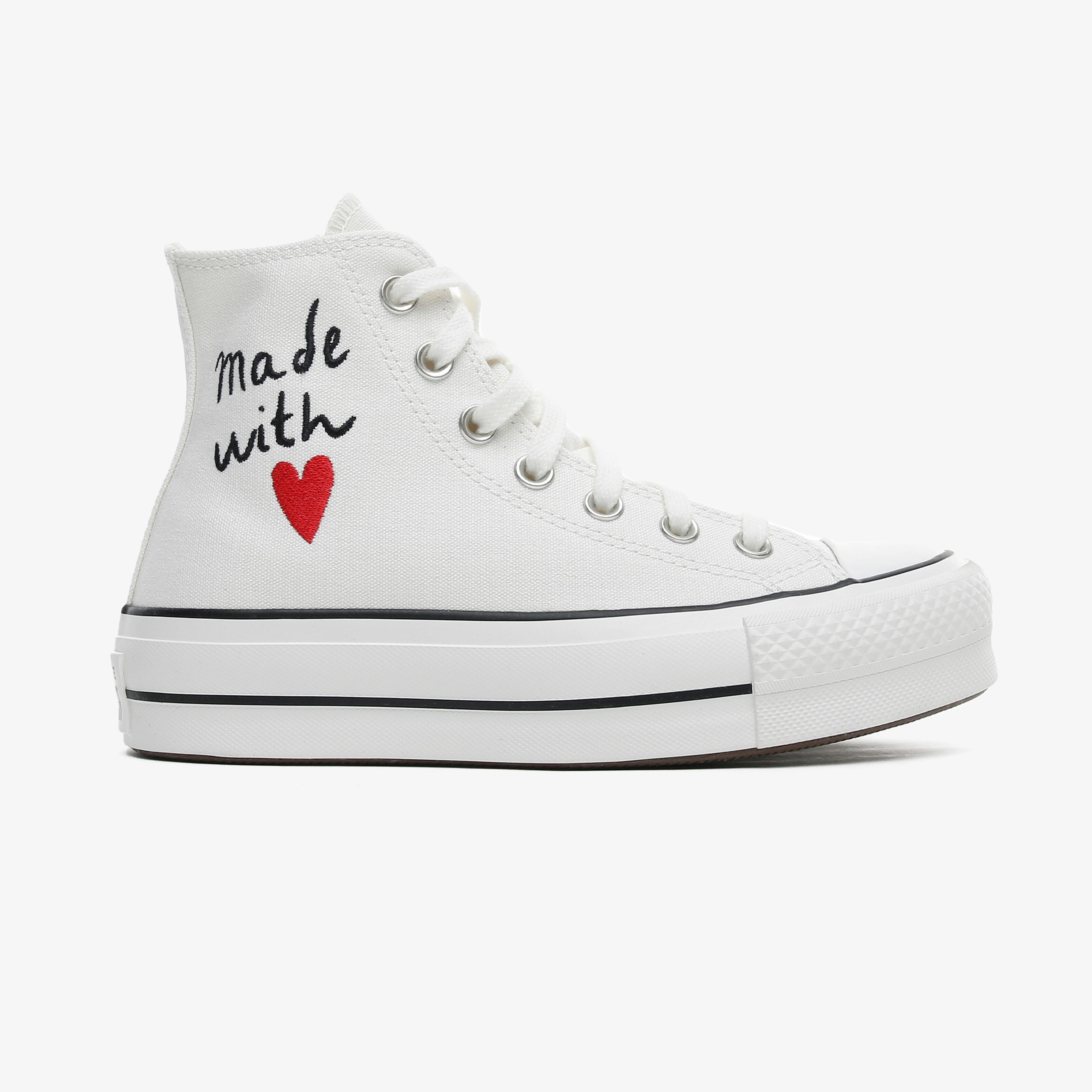 Converse Valentine's Day Chuck Taylor All Star Lift Hi Kadın Beyaz Sneaker