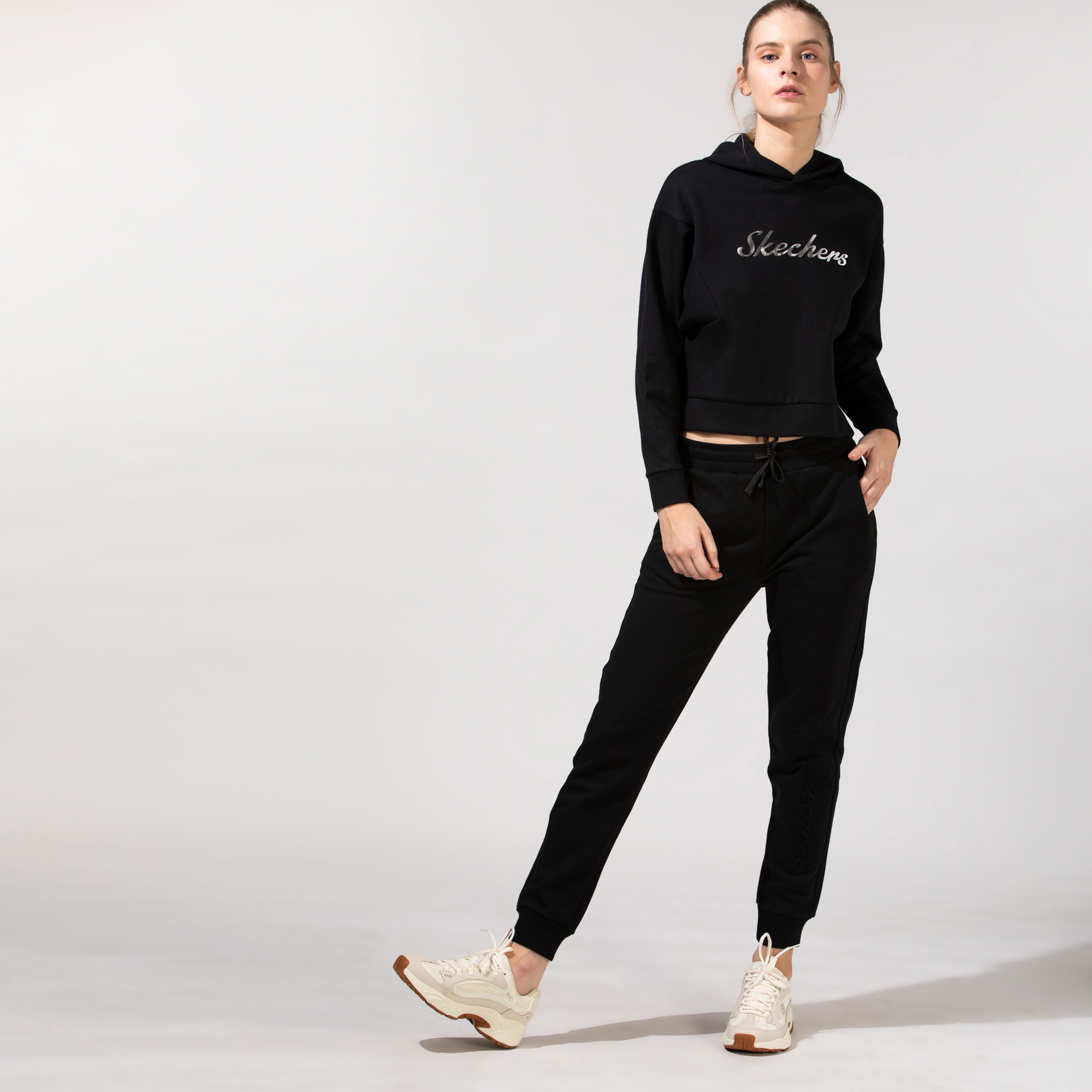 Skechers Fleece Kadın Siyah Eşofman Altı