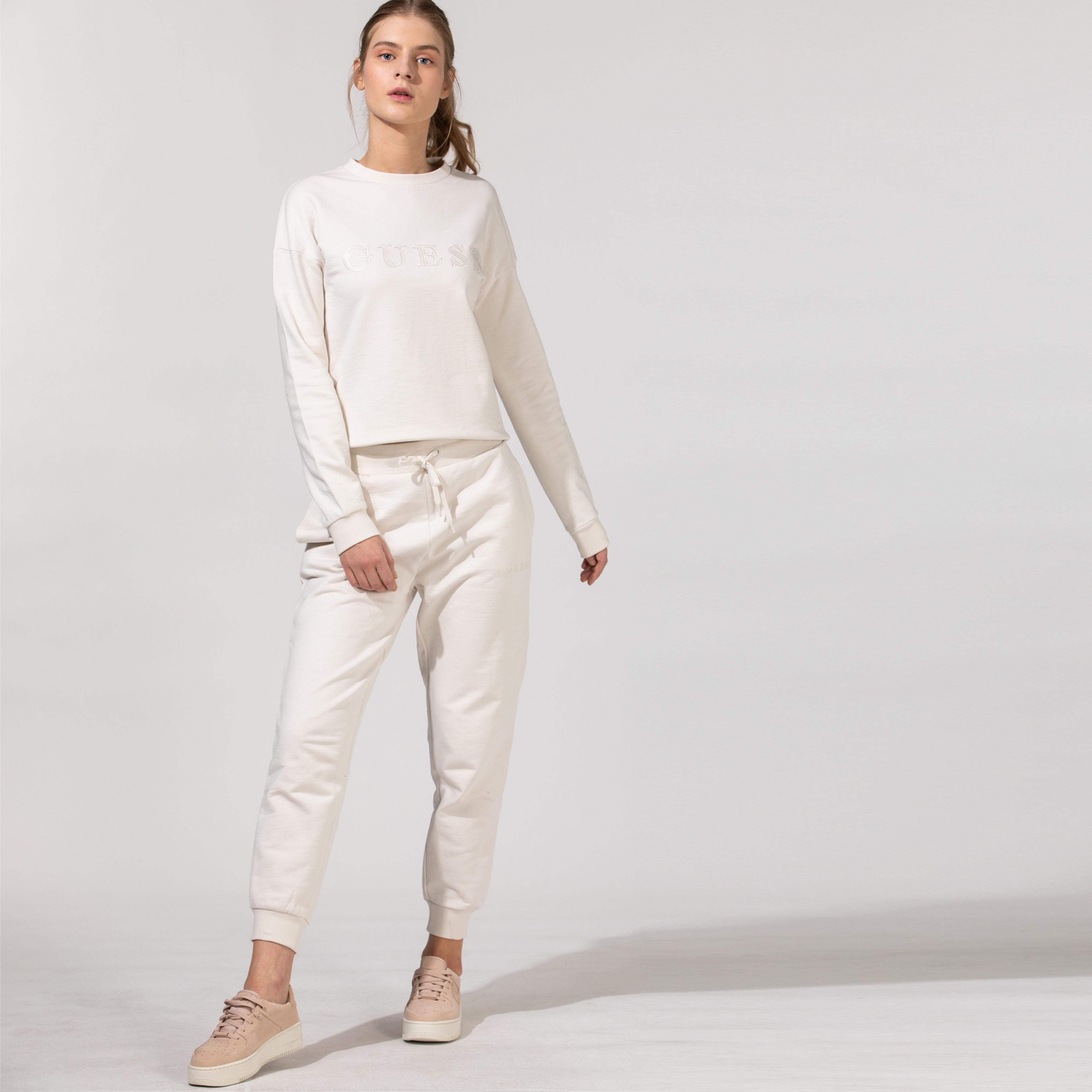 Guess Kadın Beyaz Eşofman Altı