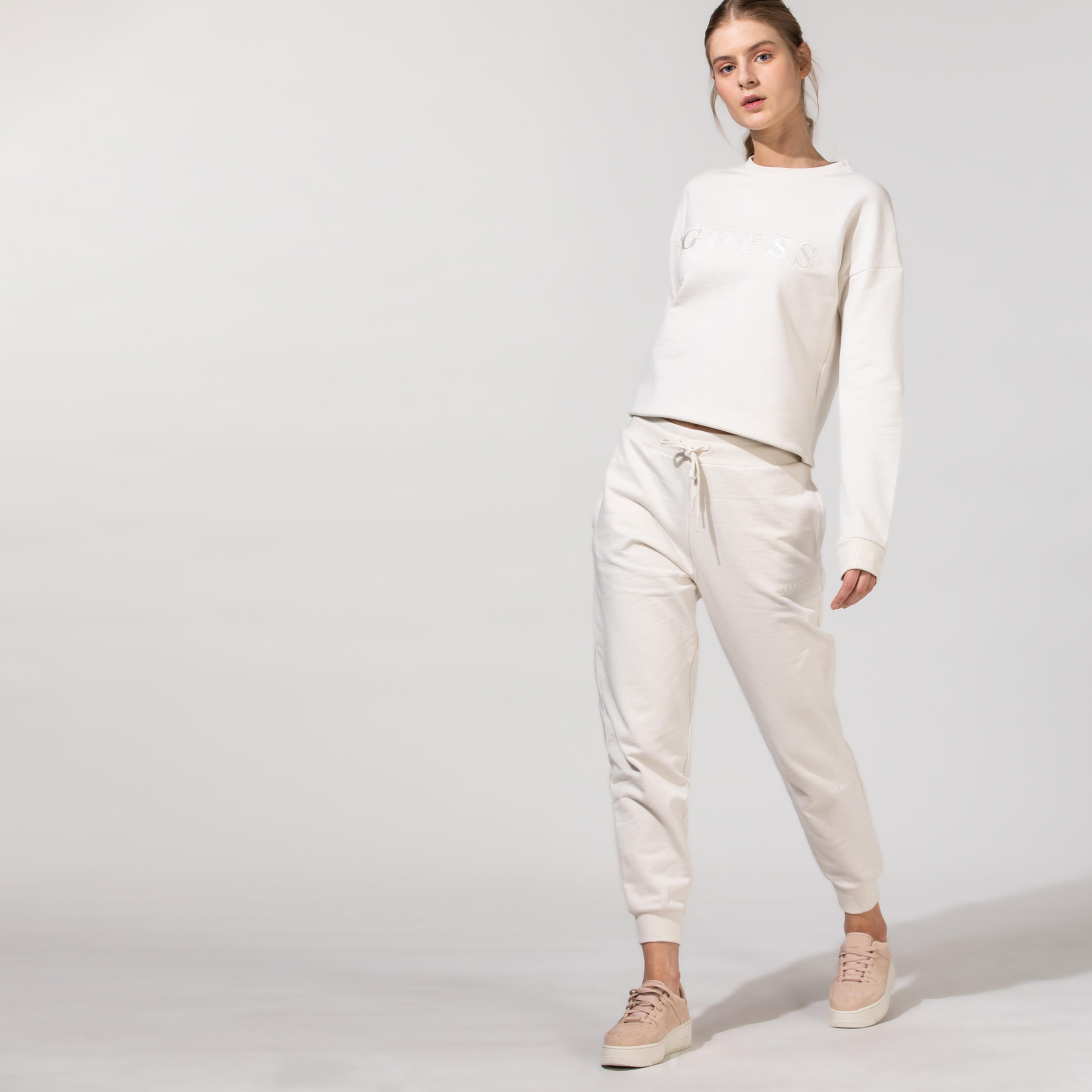 Guess Kadın Beyaz Eşofman Altı