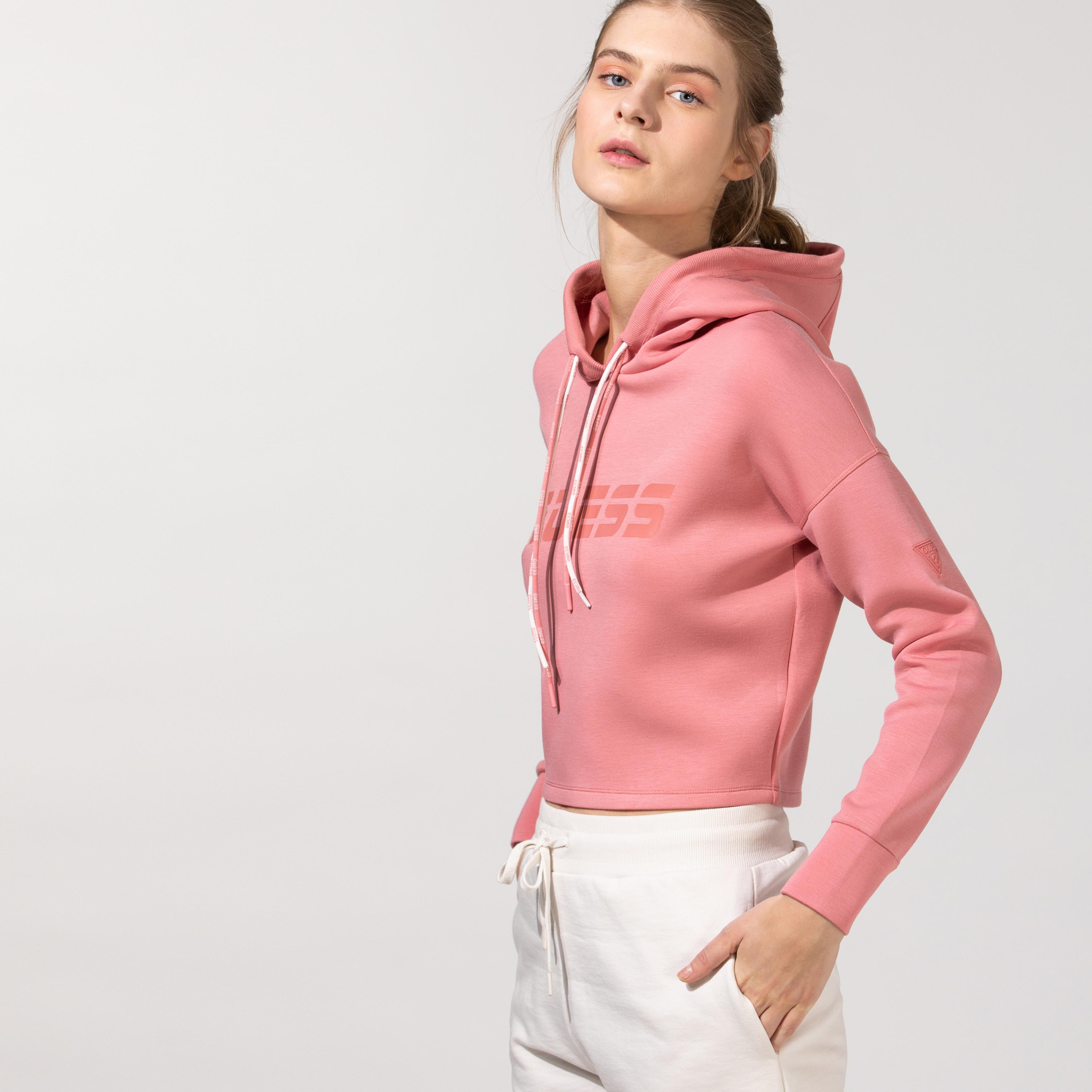 Guess Kadın Pembe Sweatshirt