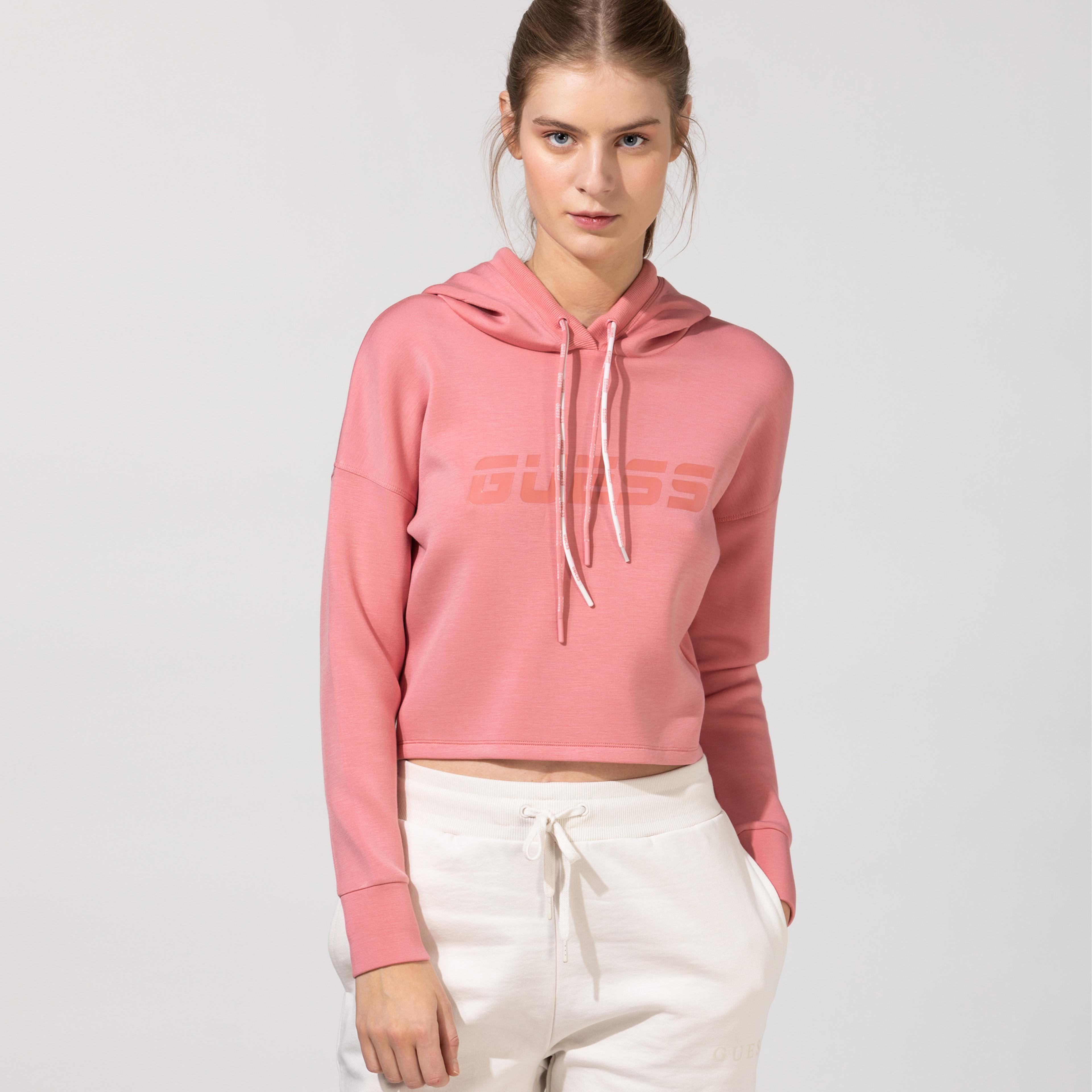 Guess Kadın Pembe Sweatshirt