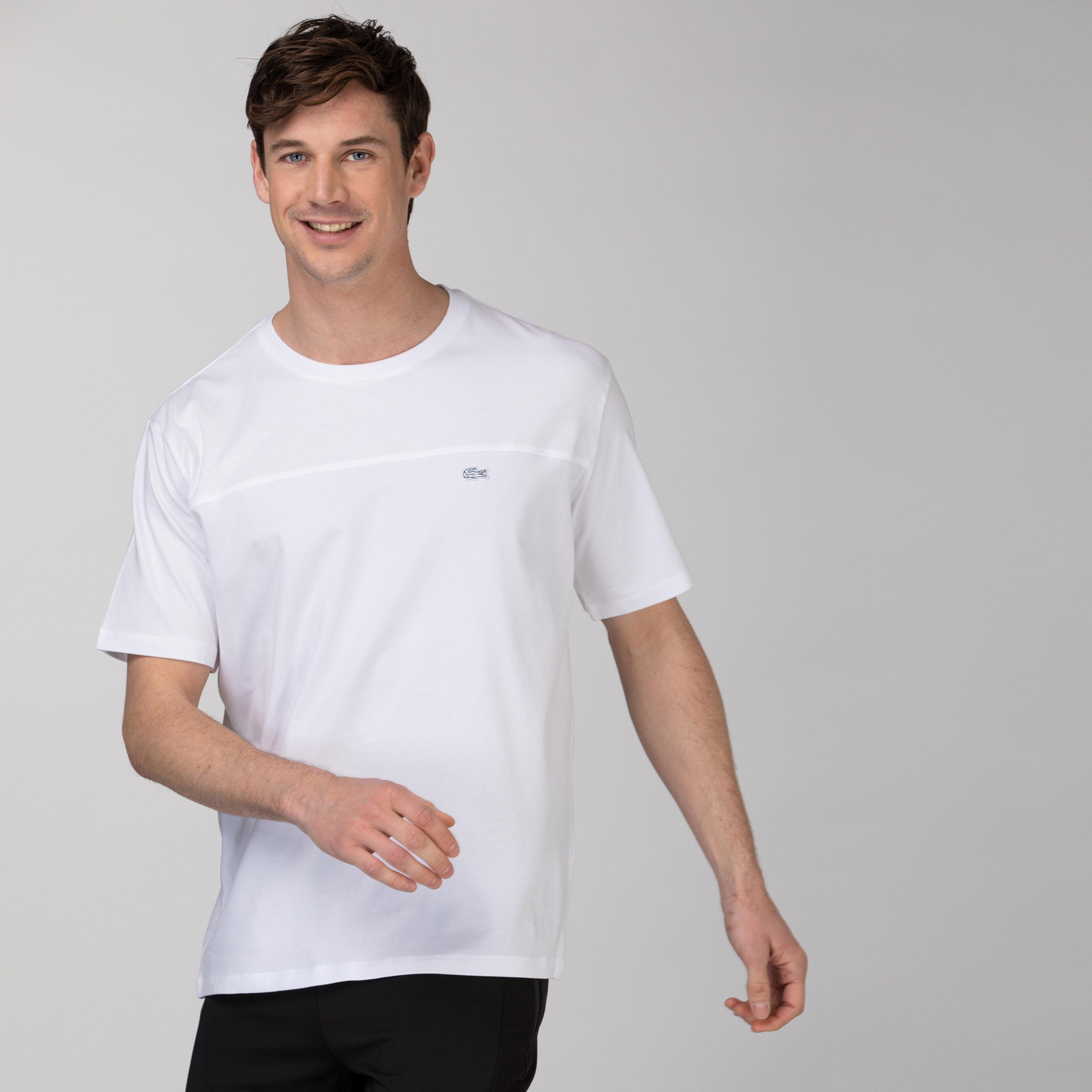 Lacoste Erkek Baskılı Beyaz T-Shirt