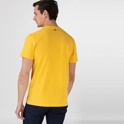 Lacoste Erkek Nakışlı Sarı T-Shirt