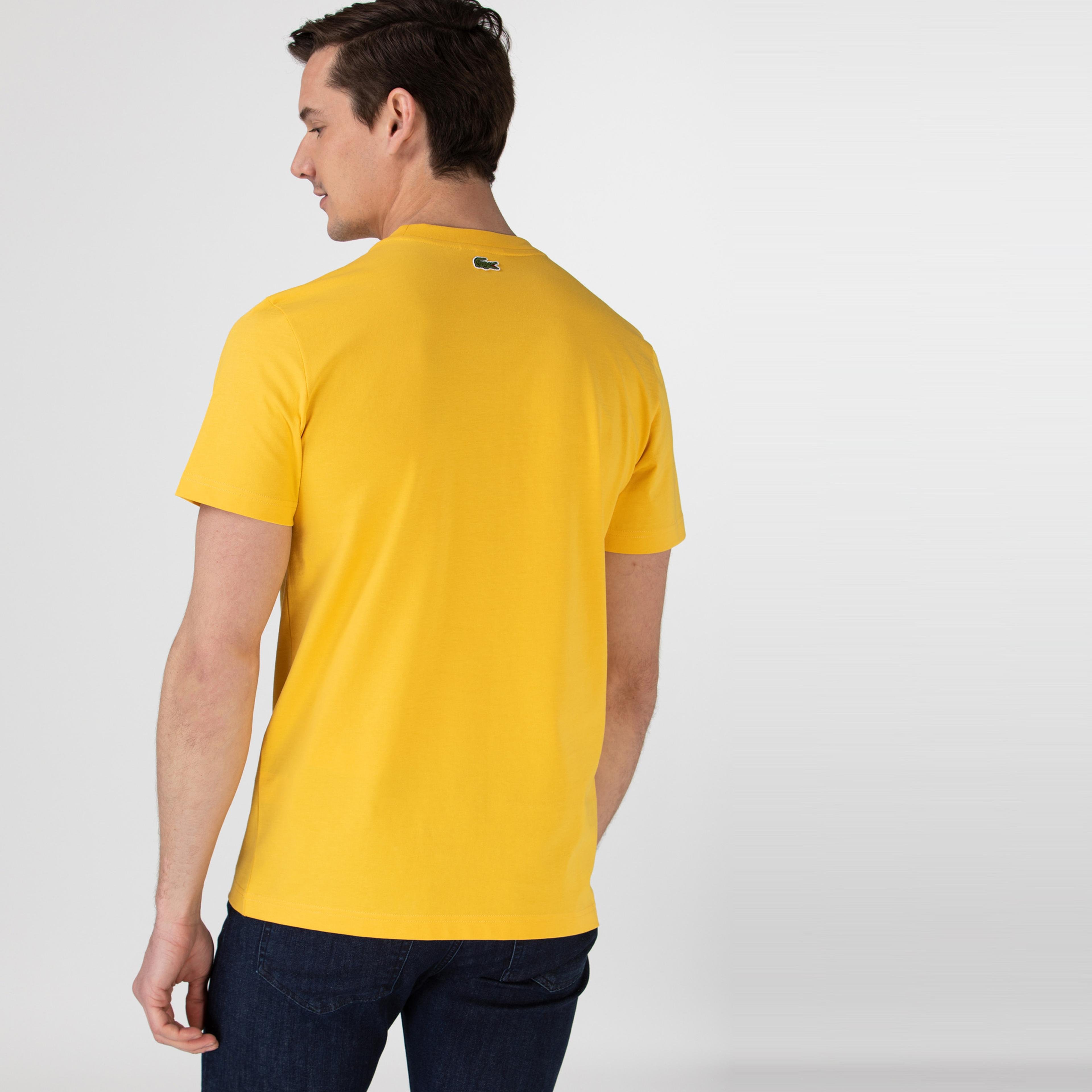 Lacoste Erkek Nakışlı Sarı T-Shirt