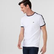 Lacoste Erkek Bisiklet Yaka Baskılı Beyaz T-Shirt
