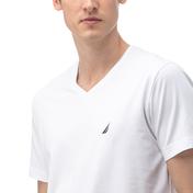 Nautica Erkek Beyaz V-Yaka T-Shirt