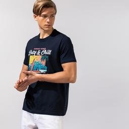 Nautica Erkek Lacivert Baskılı T-Shirt