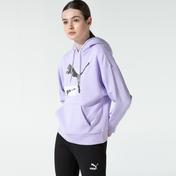 Puma Classics Logo Kadın Mor Sweatshirt