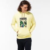 Puma International Graphic Erkek Sarı Kapüşonlu Sweatshirt