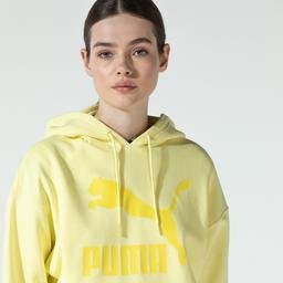 Puma Classics Logo Kadın Sarı Sweatshirt