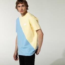 Lacoste LIVE Unisex Loose Fit İki Renkli Pamuklu T-shirt