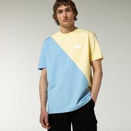 Lacoste LIVE Unisex Loose Fit İki Renkli Pamuklu T-shirt
