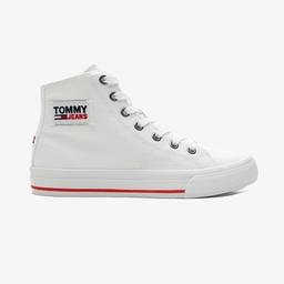 Tommy Hilfiger Tommy Jeans Midcut Vulc Kadın Beyaz Spor Ayakkabı