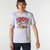 Tommy Hilfiger TJM Varsity Bball Graphic Erkek Gri T-Shirt