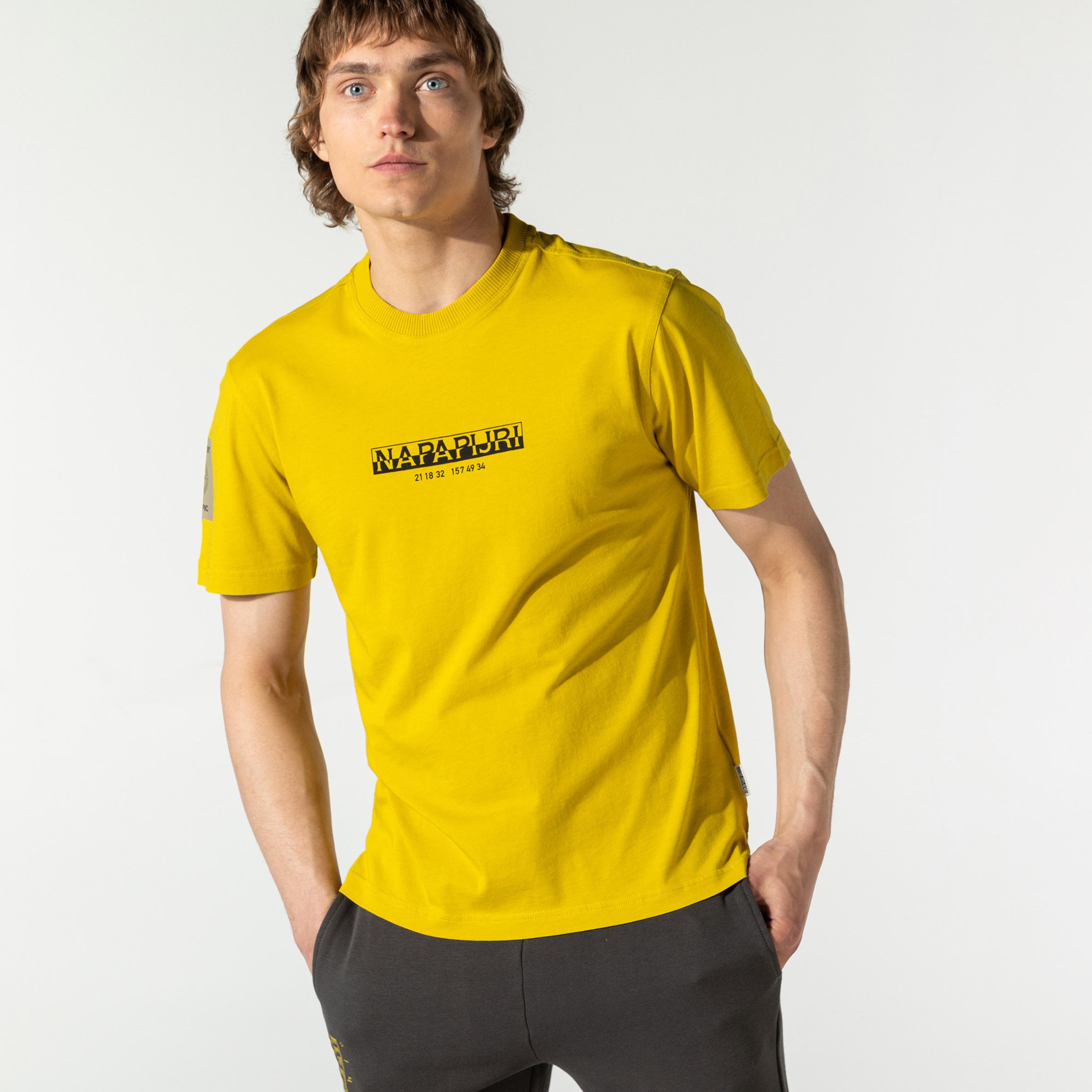 Napapijri Erkek Sarı T-Shirt