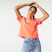 Tommy Hilfiger TJW BXY Crop Tape Kadın Turuncu T-Shirt