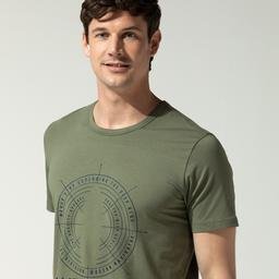 Nautica Erkek Yeşil Baskılı T-Shirt