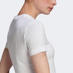 adidas Adicolor Classics Roll-Up Kadın Beyaz T-Shirt