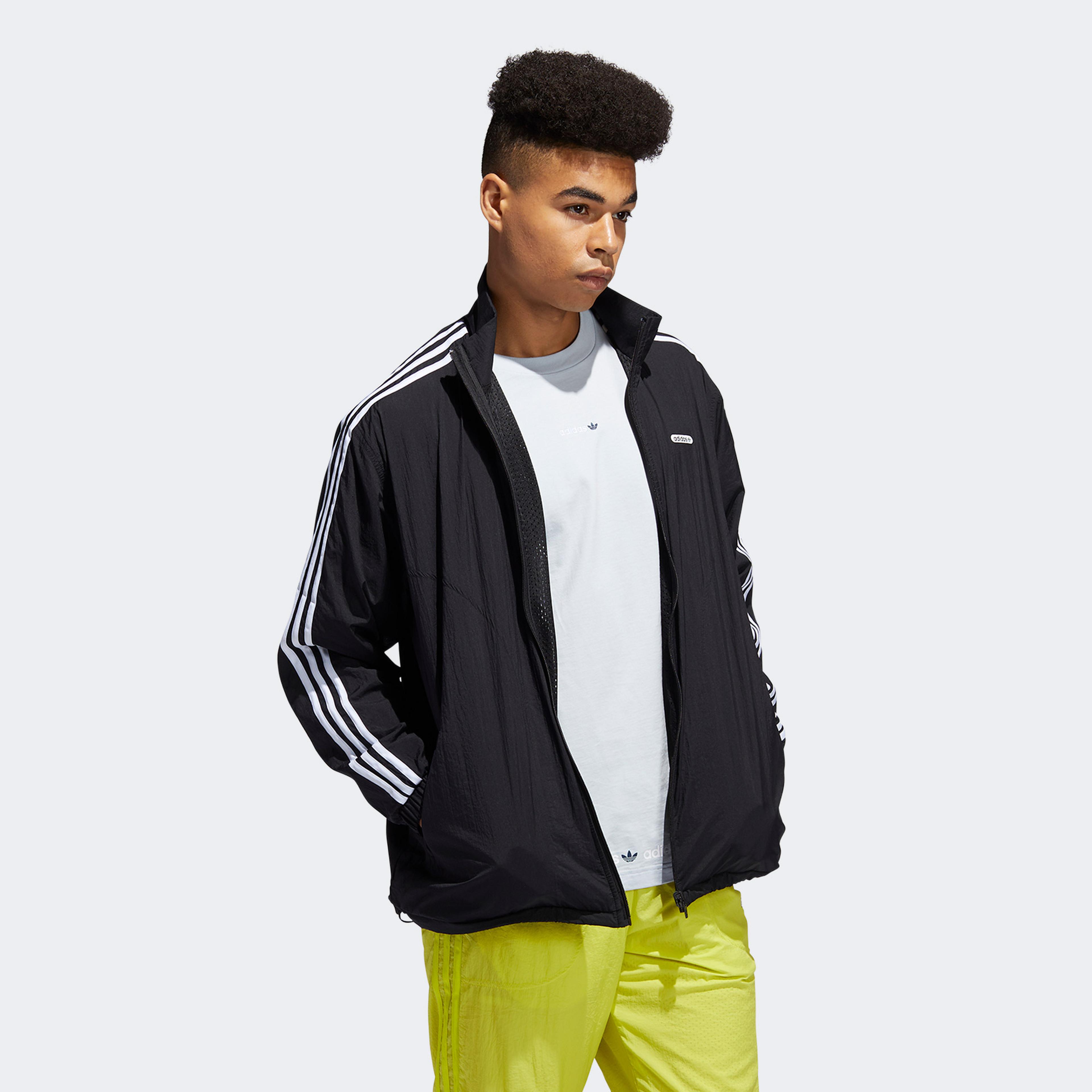 adidas Reverse Erkek Siyah Fermuarlı Eşofman Üstü