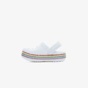 Crocs Crocband Rainbow Glitter Clog K Çocuk Beyaz Terlik