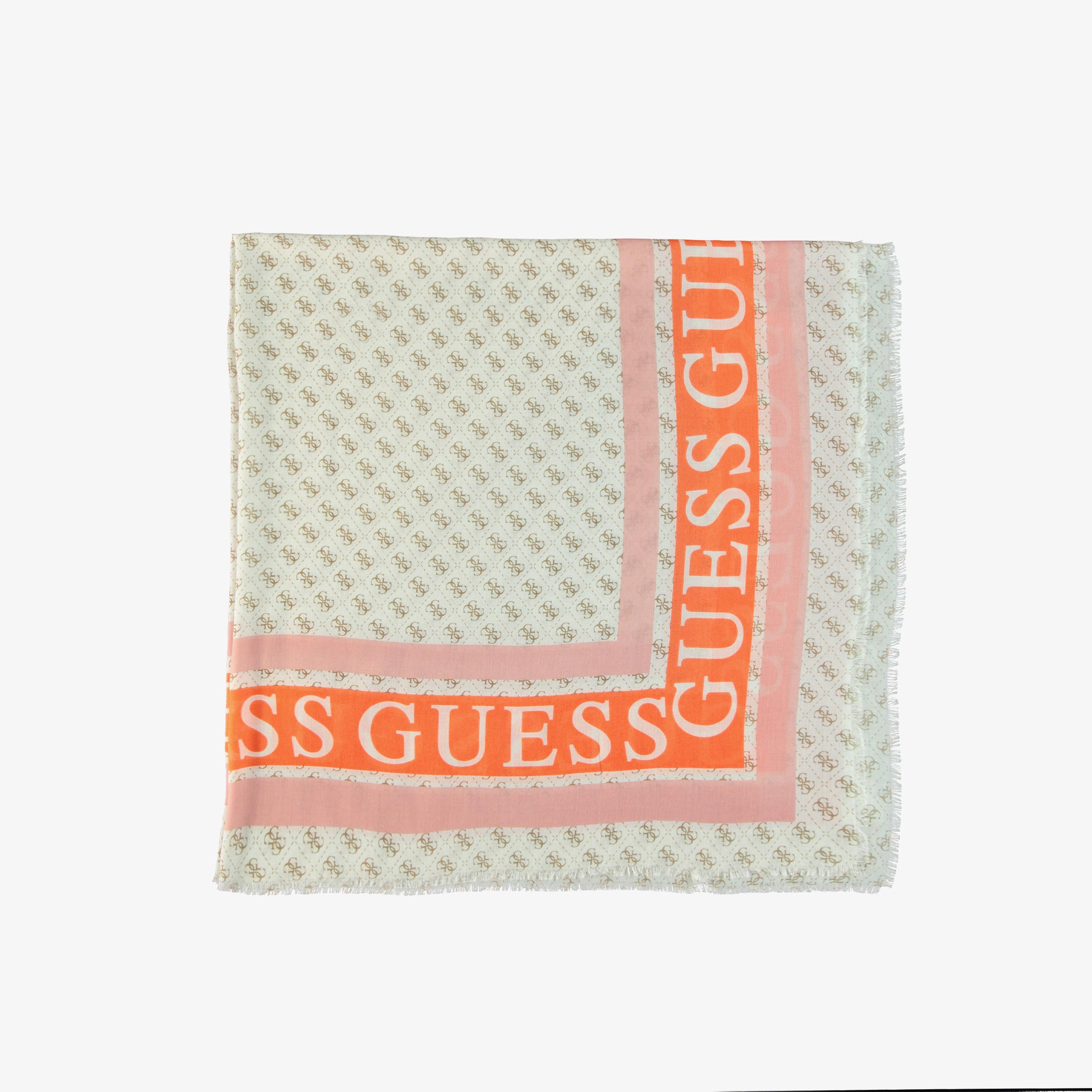 Guess Monique Printed Kefiah Kadın Beyaz Şal