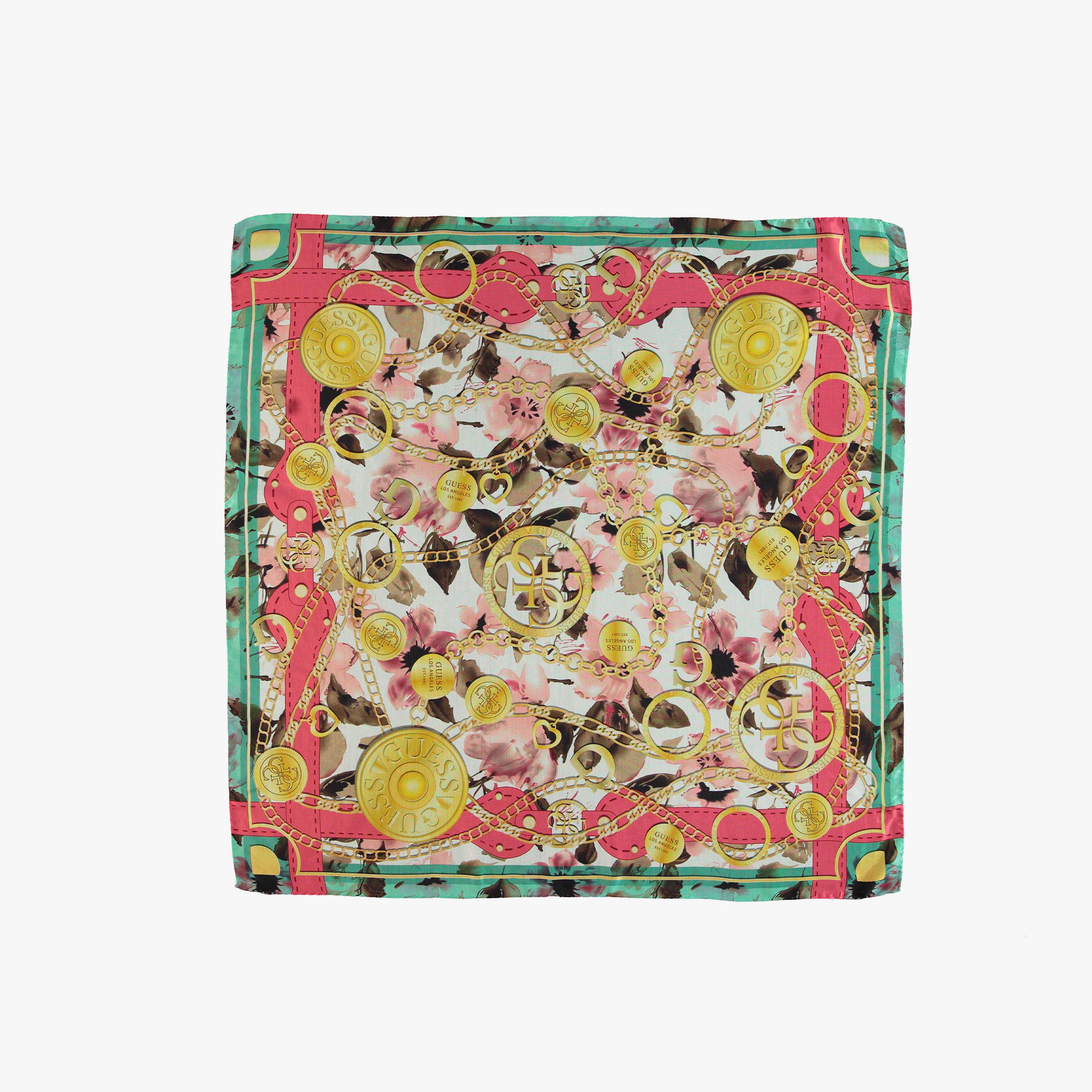 Guess Alby Printed Foulard Kadın Kırmızı Fular