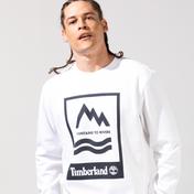 Timberland Print Crew Erkek Beyaz Sweatshirt