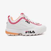 Fila Disruptor Logo Kadın Beyaz/Turuncu Spor Ayakkabı