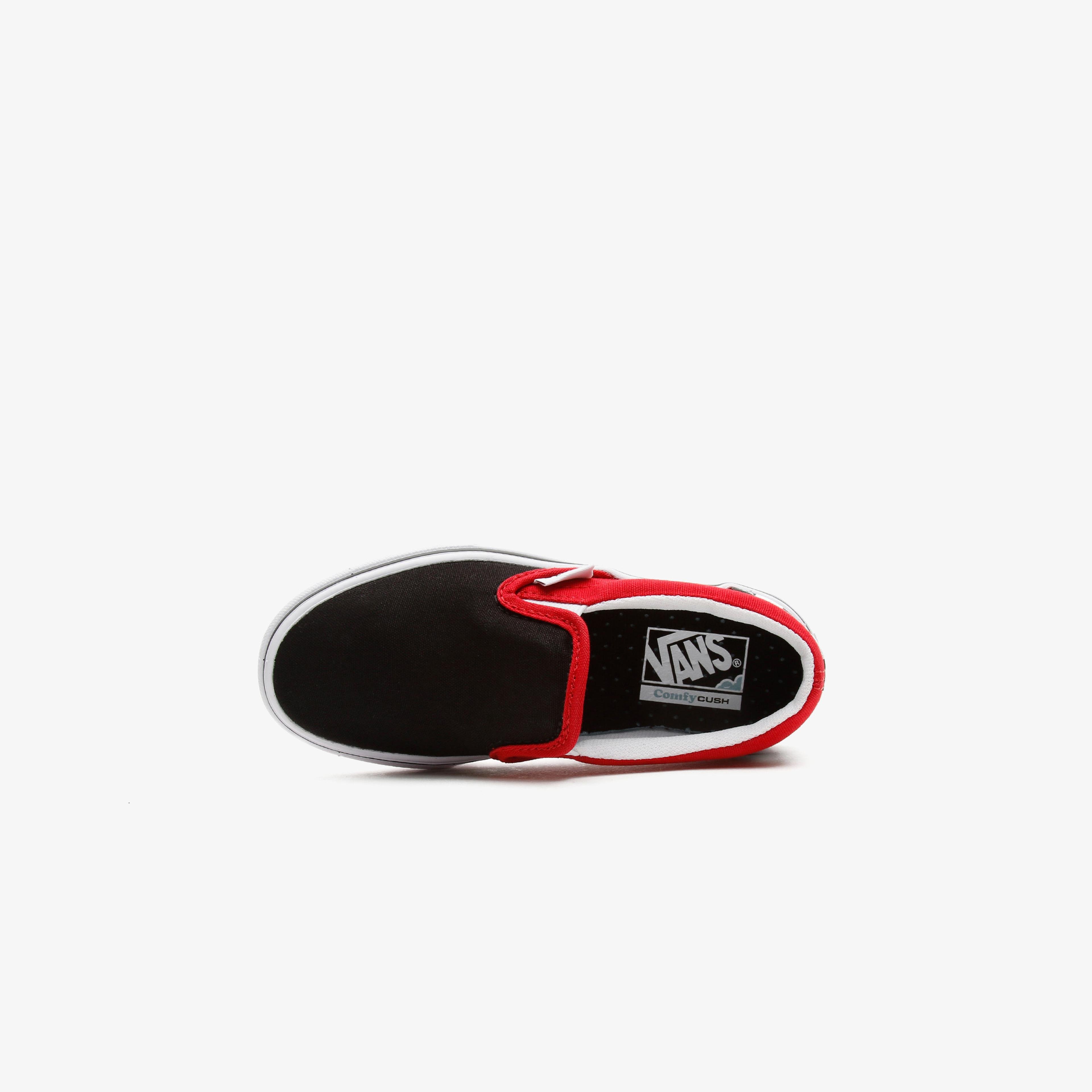 Vans Comfycush Slip-On Checkerboard Çocuk Siyah Sneaker
