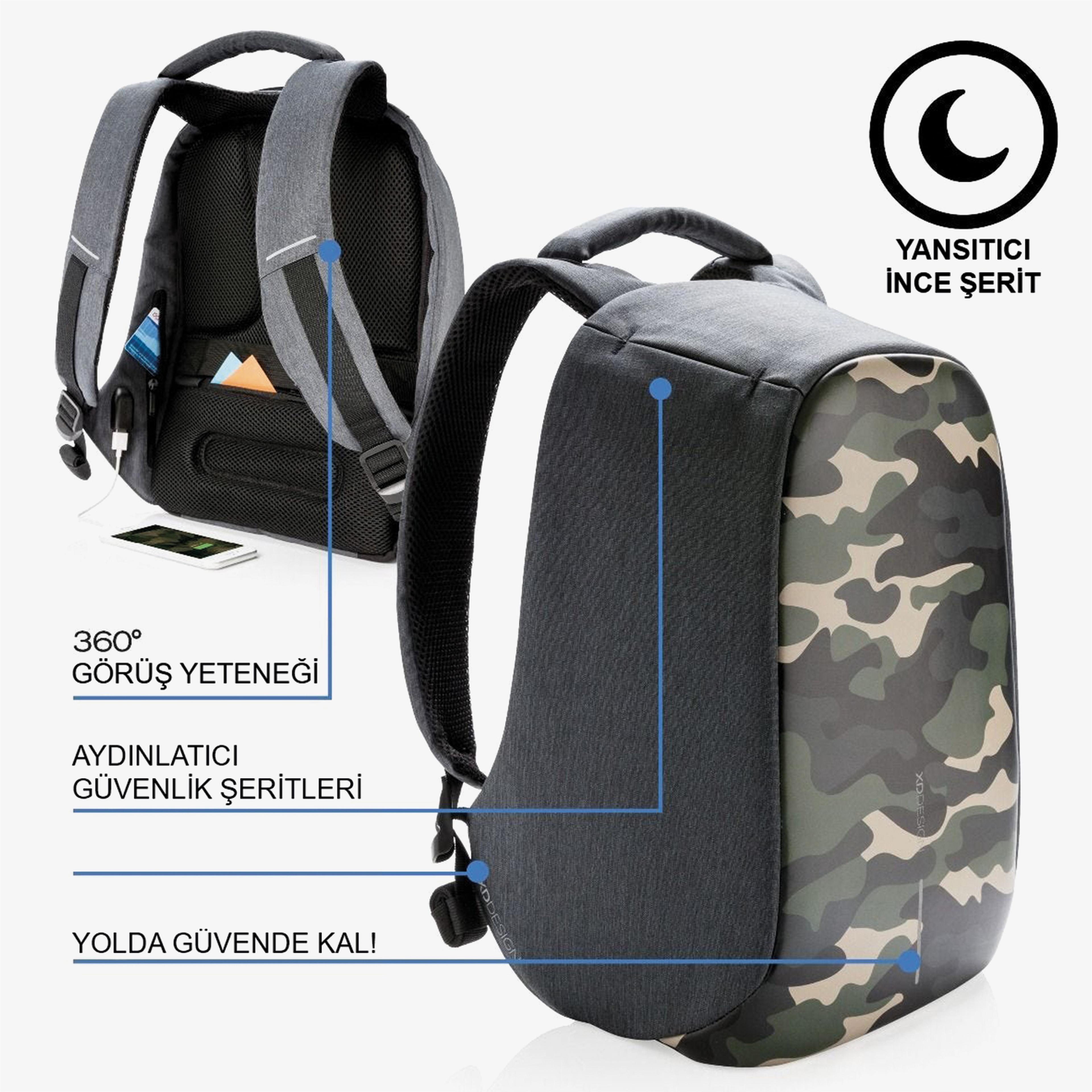 XD Design Unisex Yeşil Sırt Çantası