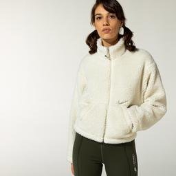 Nike Womens Swoosh Fleece Kadın Krem Ceket