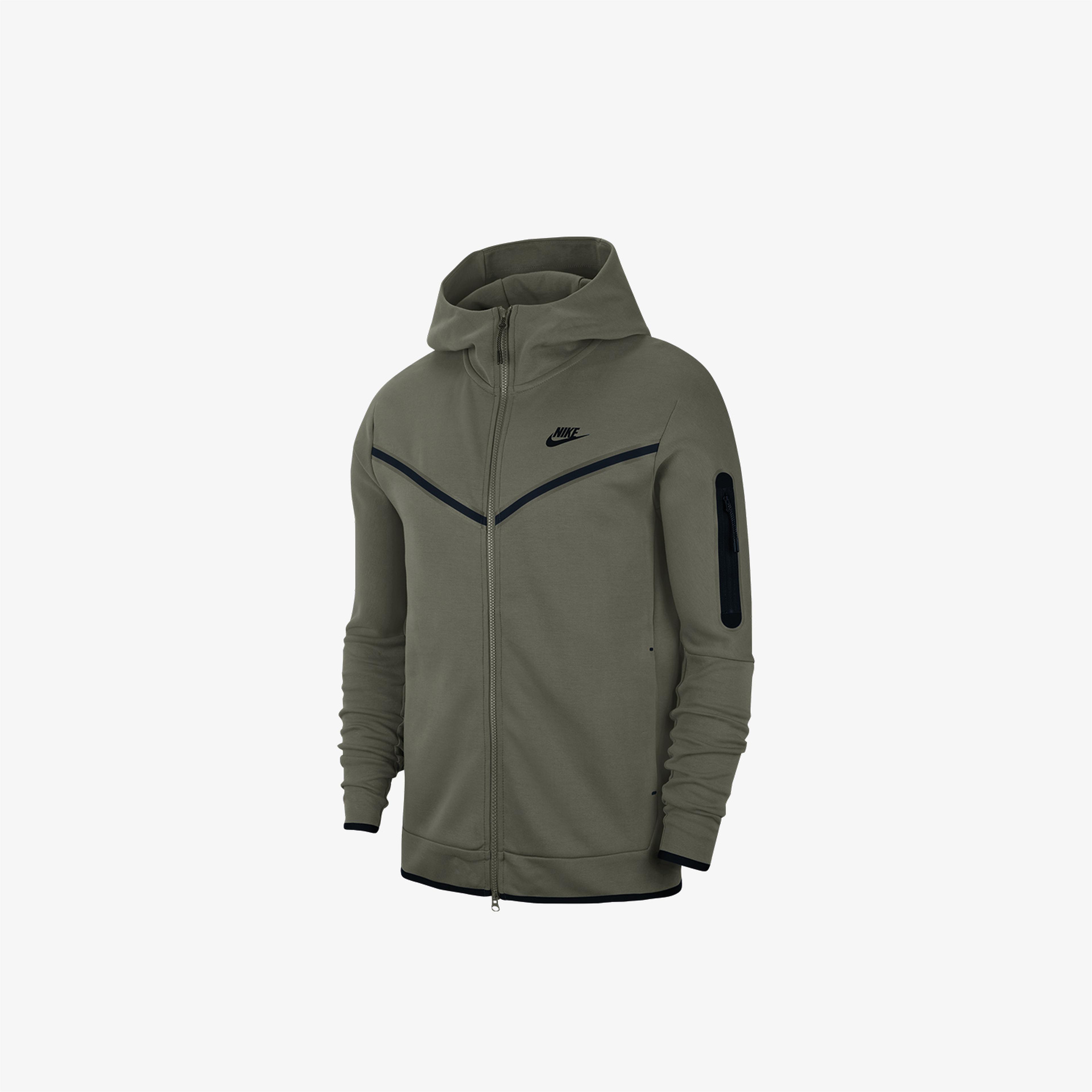 Nike Sportswear Tech Fleece Full-Zip Erkek Yeşil Sweatshirt