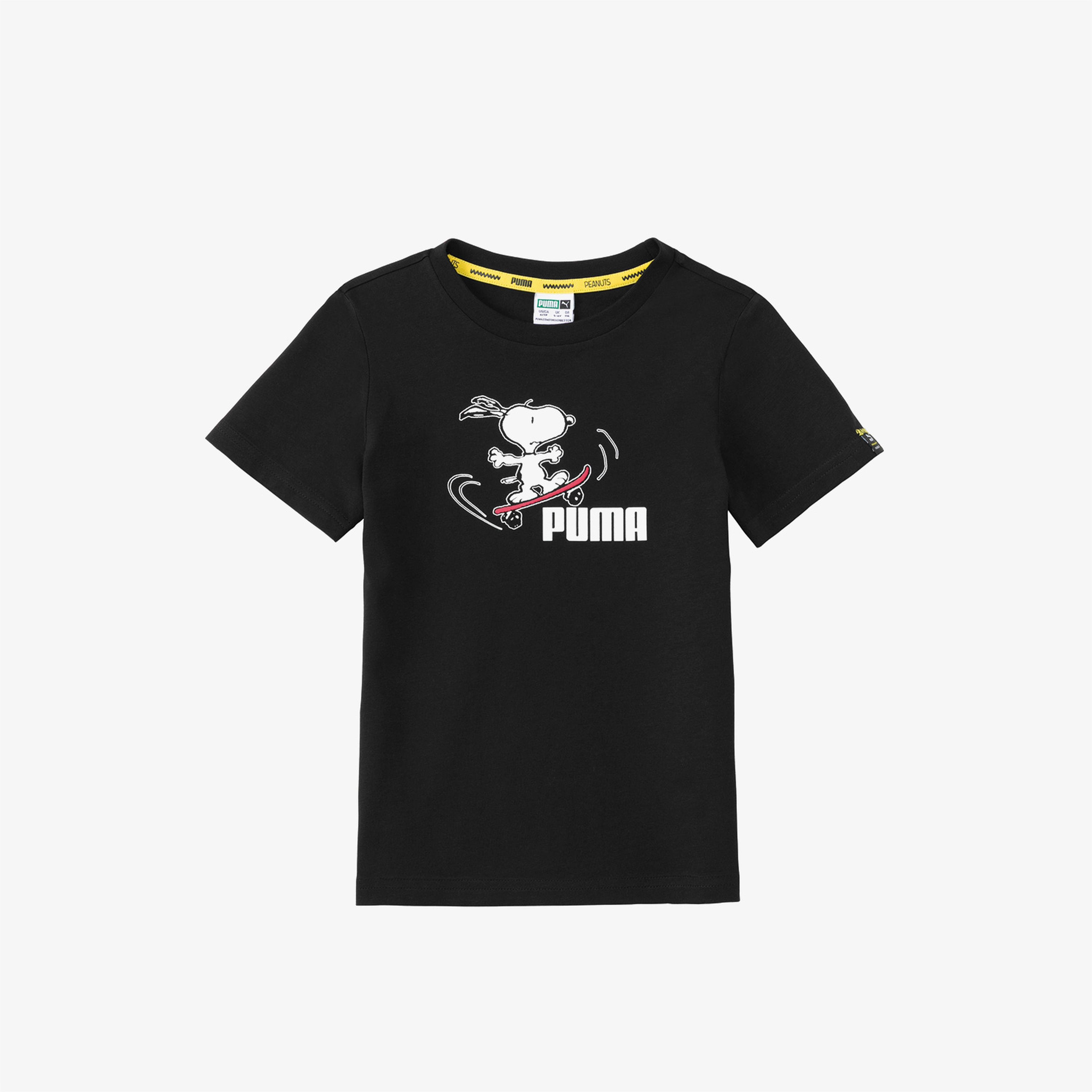 Puma X Peanuts Çocuk Siyah T-Shirt