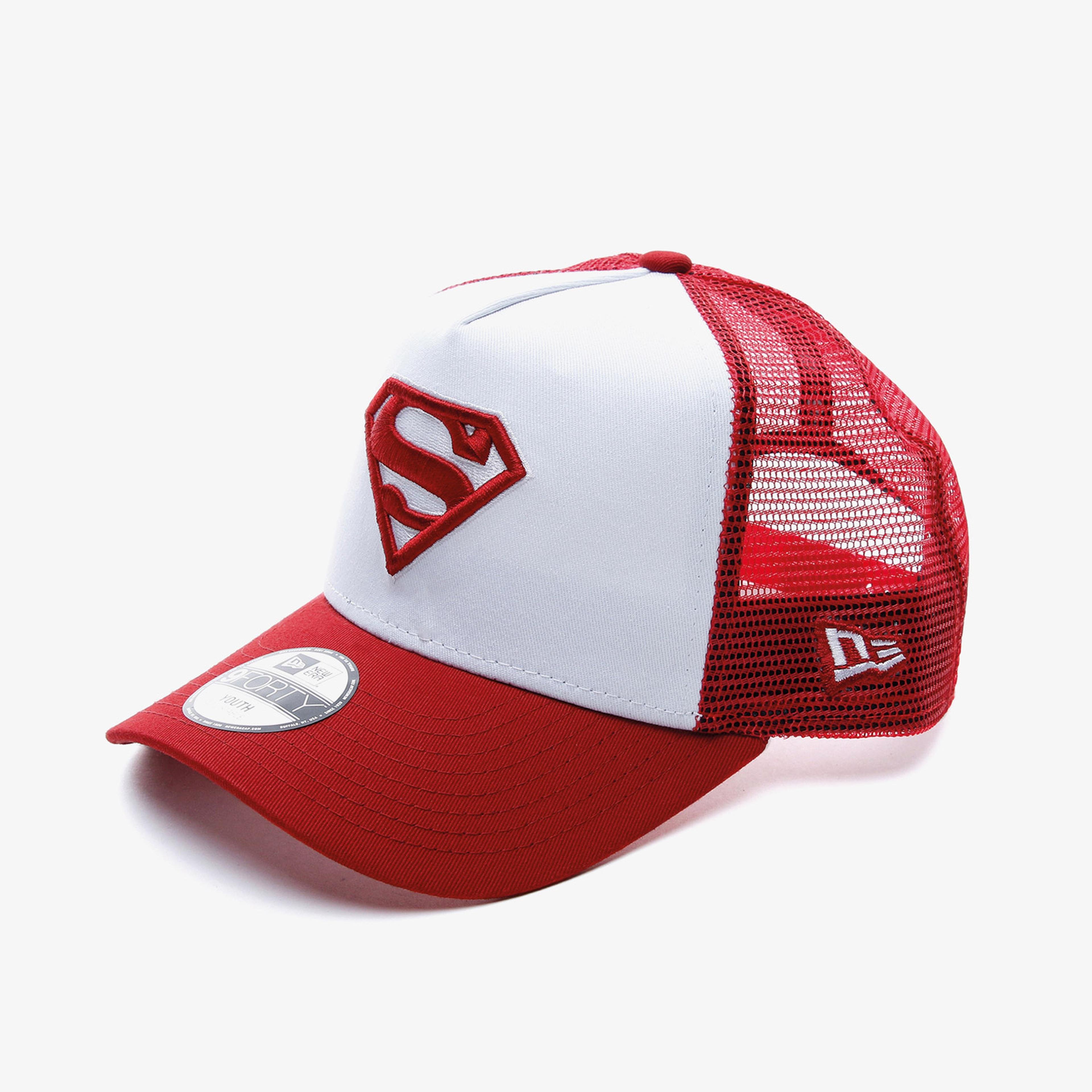 New Era Superman Trucker Çocuk Beyaz-Kırmızı Şapka
