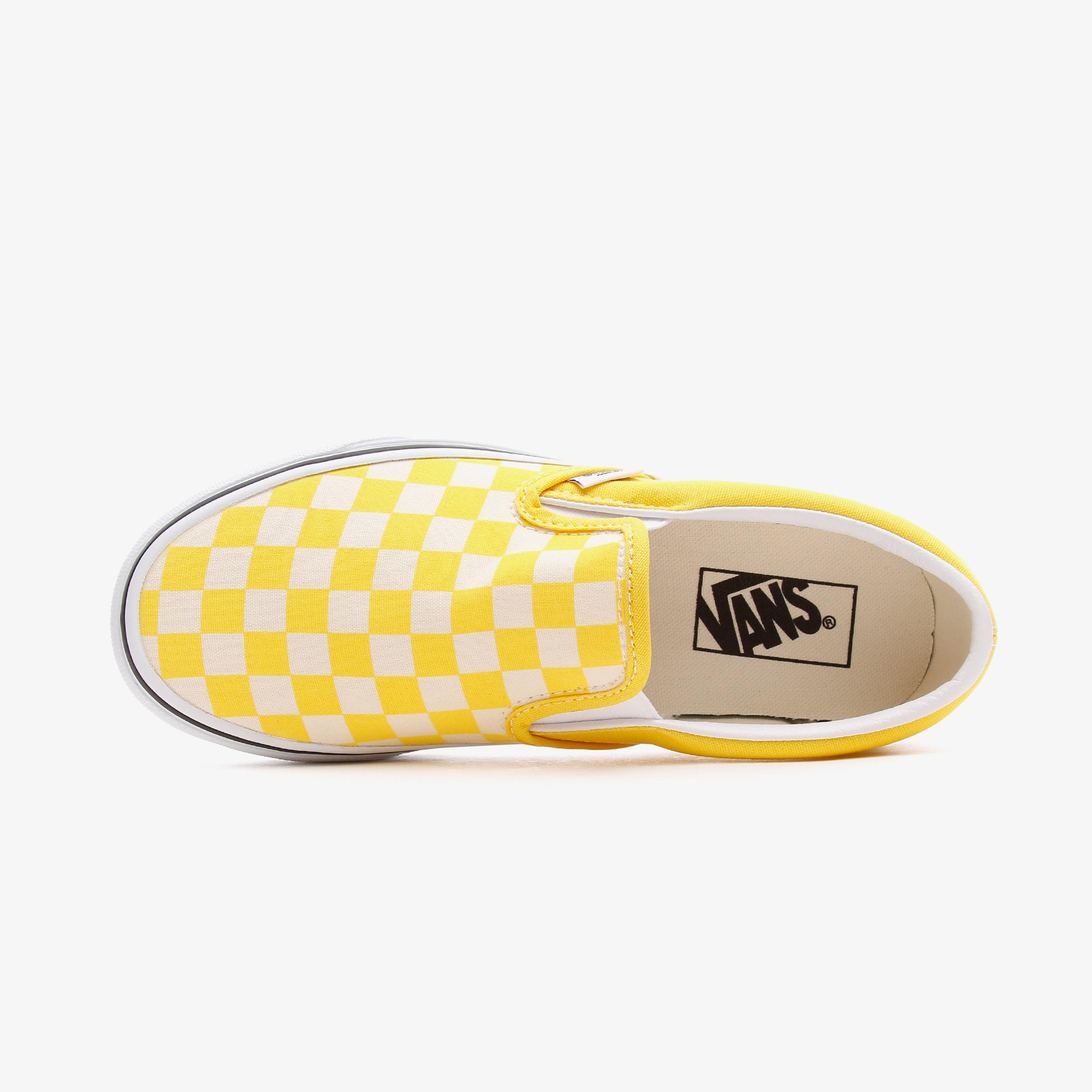Vans Classic Slip-On Checkerboard Kadın Sarı Sneaker