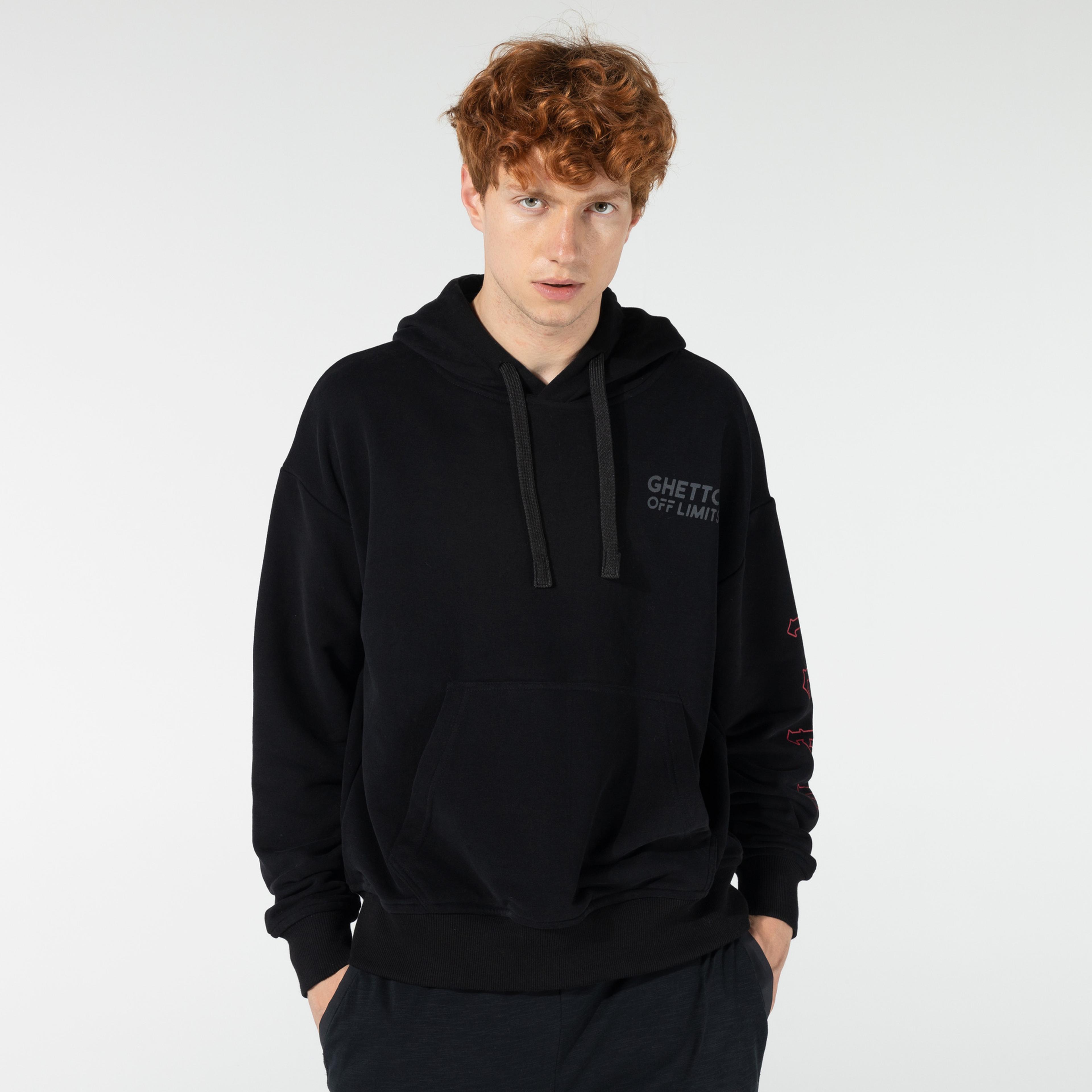 Ghetto Off Limits Unisex Siyah Sweatshirt