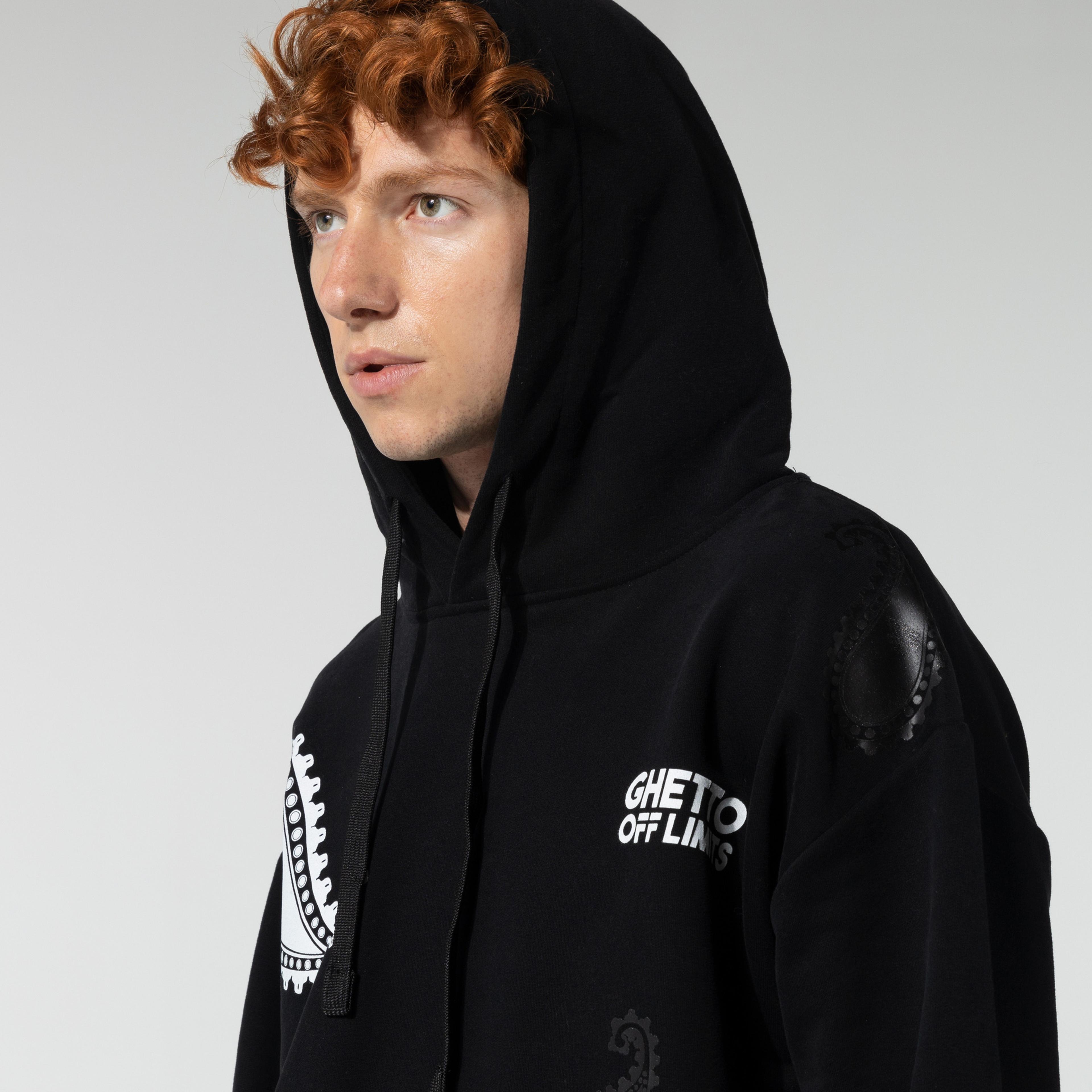 Ghetto Off Limits Siyah Unisex Sweatshirt
