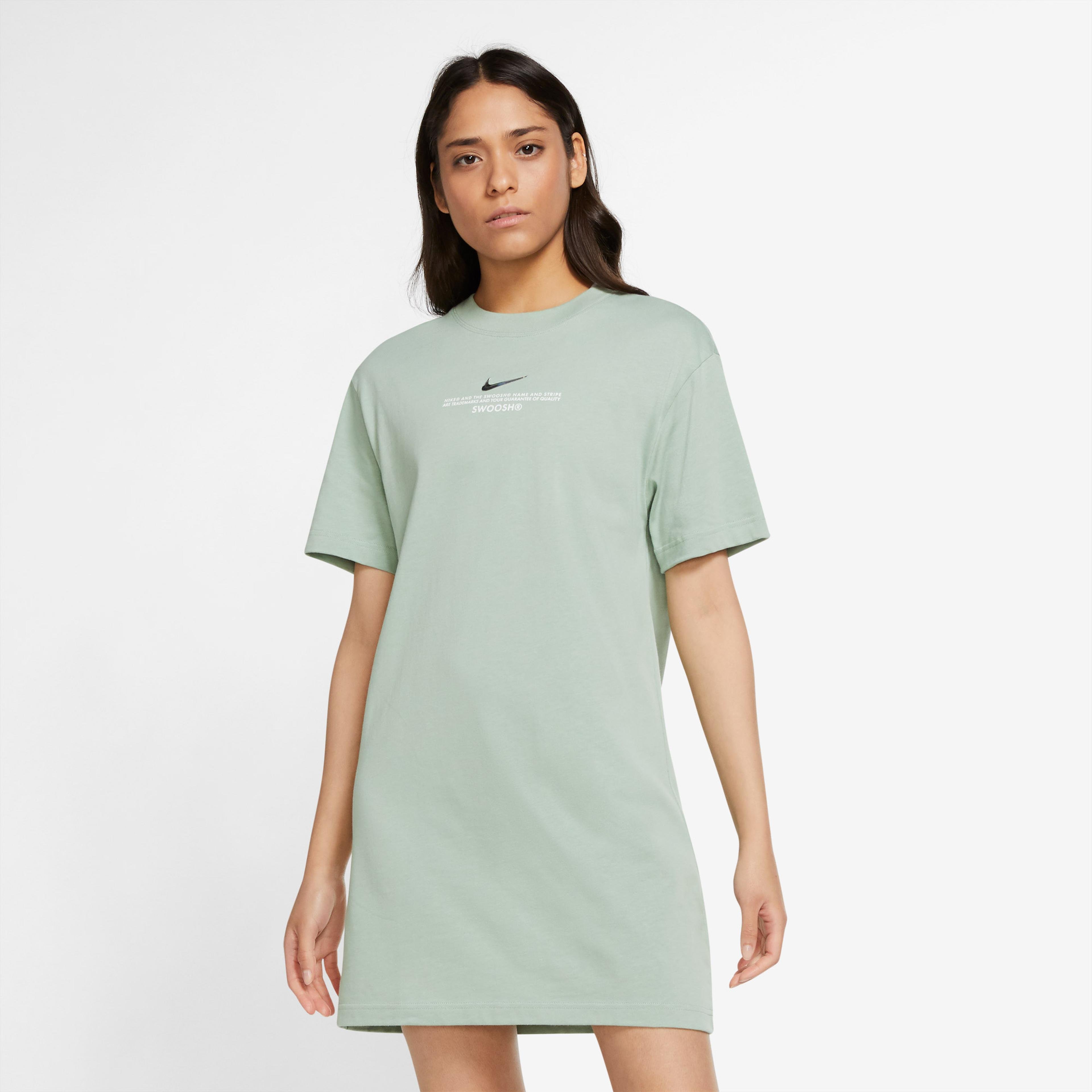 Nike Sportswear Swoosh Kadın Yeşil Elbise