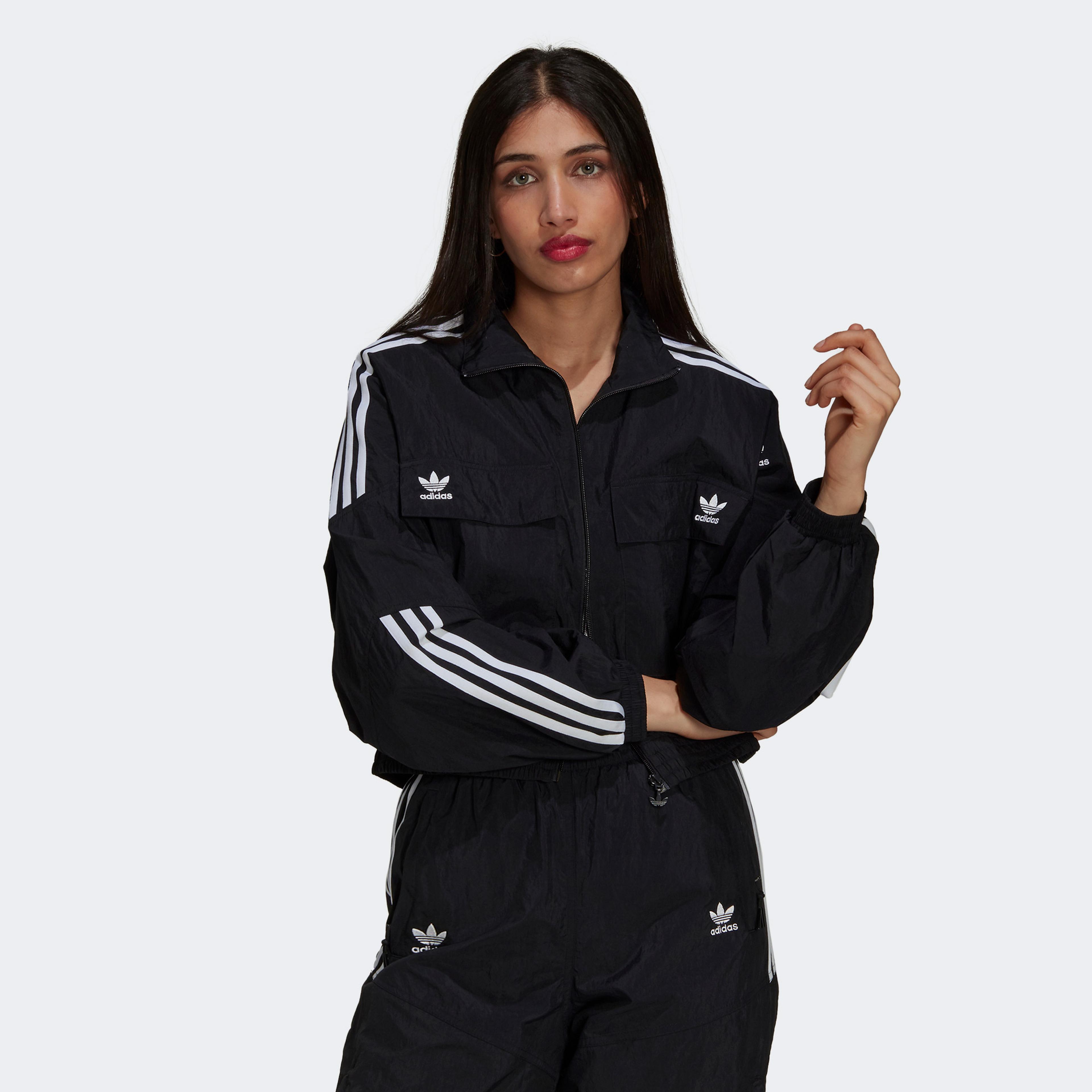 adidas Classics Disrupted Icon Kadın Siyah Eşofman Üstü