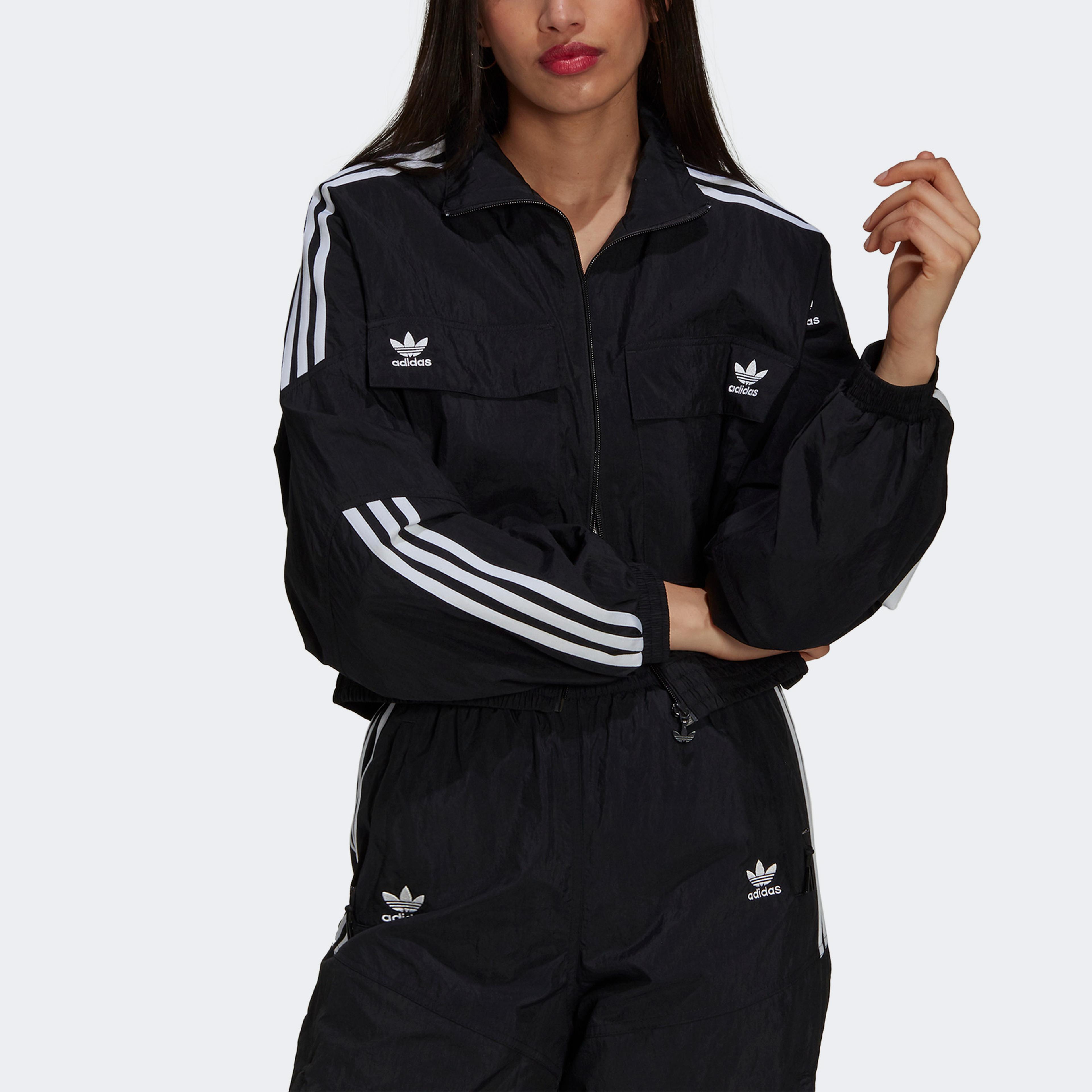 adidas Classics Disrupted Icon Kadın Siyah Eşofman Üstü