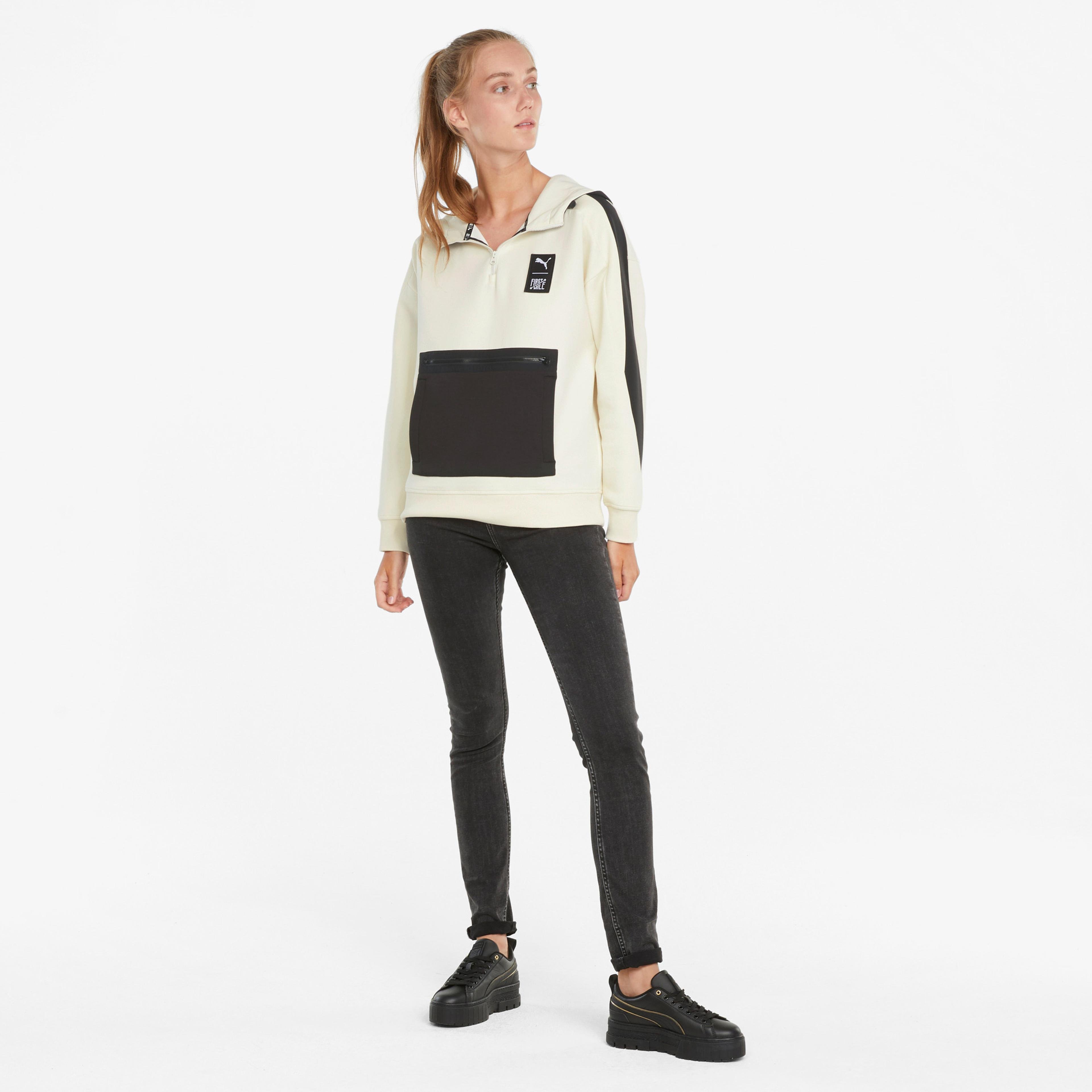 Puma First Mile Kadın Krem Sweatshirt