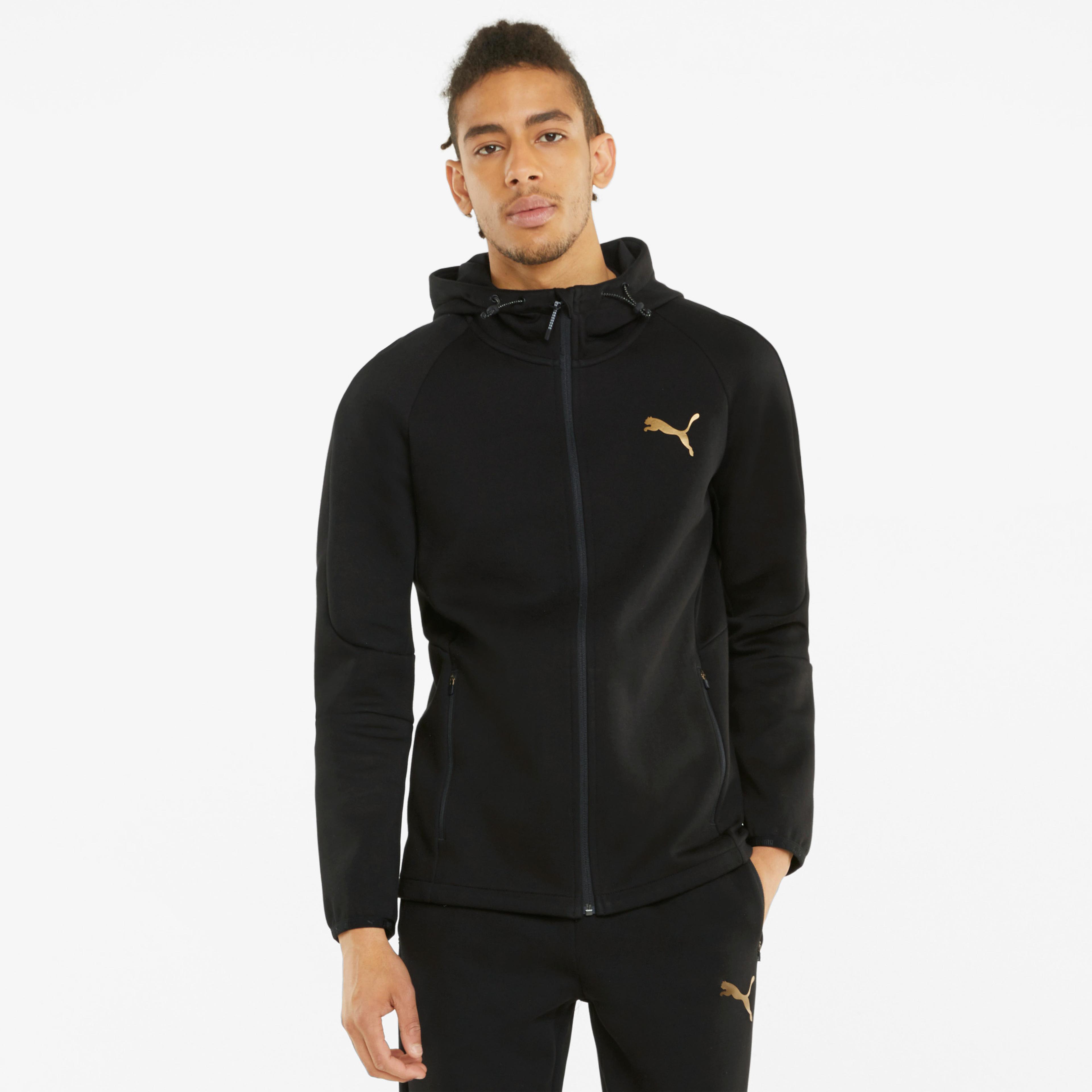 Puma Evostripe FZ Erkek Siyah Sweatshirt