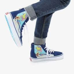 Vans X Spongebob Sk8-Hi Zıp Çocuk Mavi Sneakers