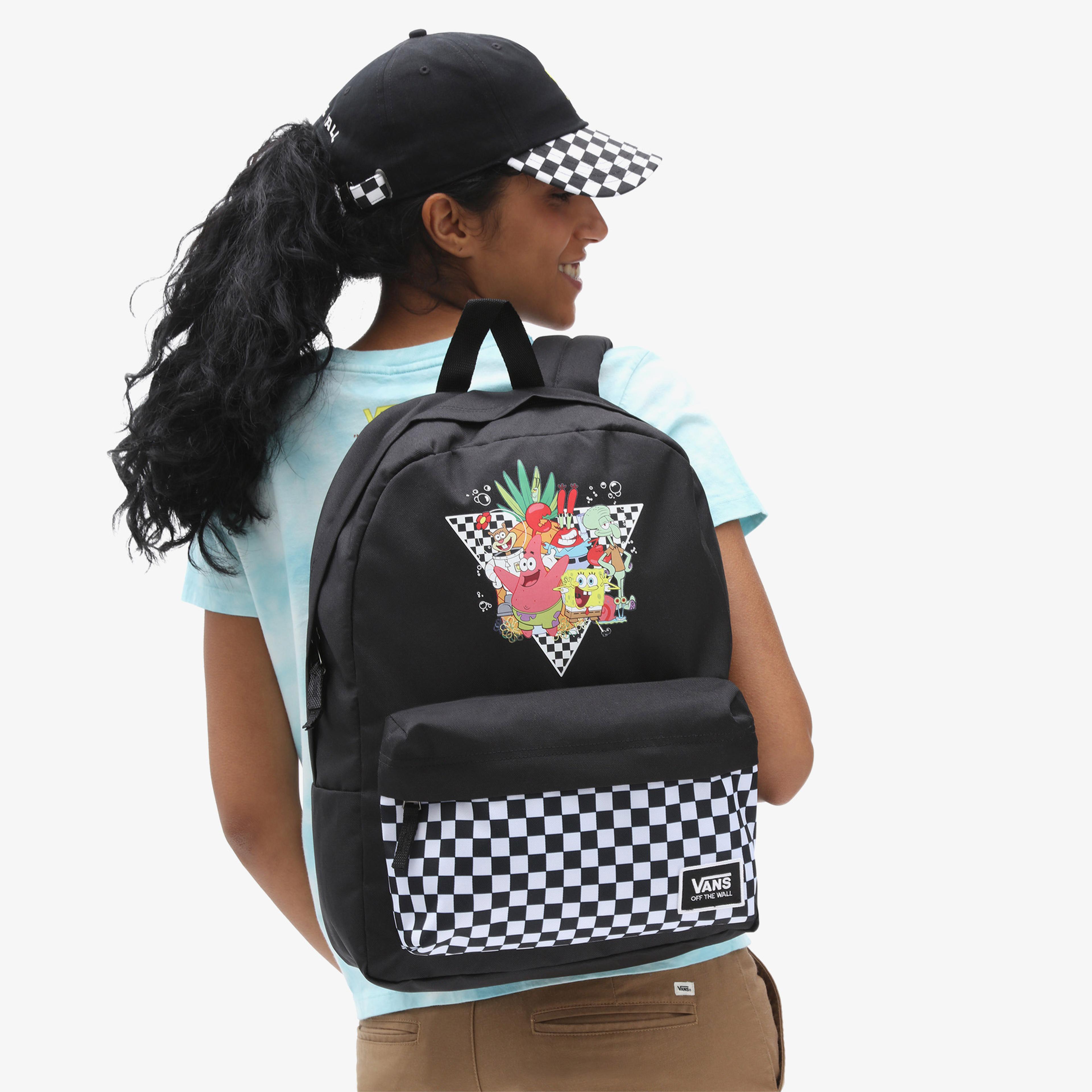 Vans X Spongebob Realm Kadın Siyah Sırt Çantası
