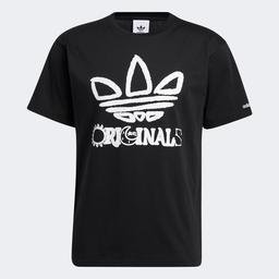 adidas Originals Trefo Baskılı Erkek Siyah T-shirt