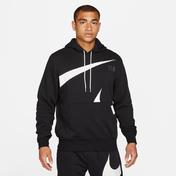 Nike Swoosh Semi-Brushed Erkek Siyah Sweatshirt