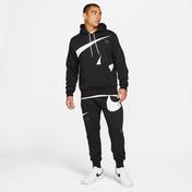 Nike Swoosh Semi-Brushed Erkek Siyah Sweatshirt