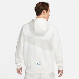 Nike Sportswear Swoosh Tech Fleece Erkek Beyaz Sweatshirt